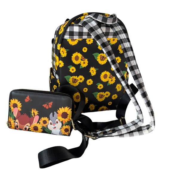 Bambi Sunflower Backpack and Wallet Set - Picture 2 of 6